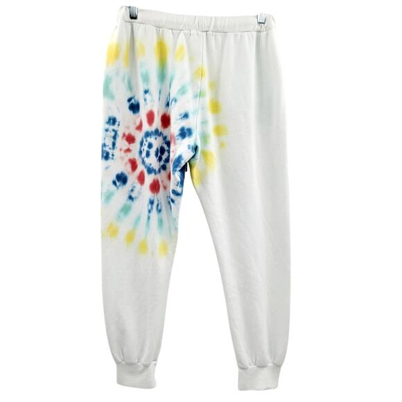 The Laundry Room Off Duty White Colorful Tie-Dye Jogger Sweatpants Women's XL - Picture 2 of 5